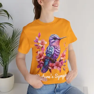 Humming Bird Lover Tee, Nature's Symphony, Bird Watcher/Birder Gift, Hummingbird Shirt,Bird Tee,Spring Bird, Bird Lover Gift,Animal LoverTee